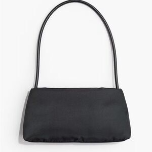 H&M Black Shoulder Bag Satin Mini Purse Y2K 90s Minimal